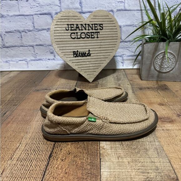 Sanuk Mens Chibalicious Hemp Slip On Beige Sidewalk Surfers Shoes 1014554 Sz 9 - Picture 9 of 10